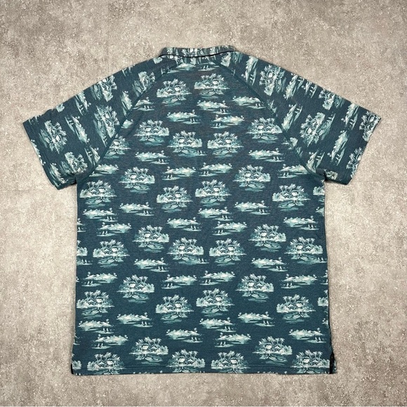 Rhone Gilligan’s Island Golf Polo Short Sleeve Shirt Hawaiian Print Size XL - Picture 6 of 7